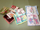 Vintage Lot Of 7 Ladies & Kids Cotton Hankies Handkerchiefs ~ Florals & More