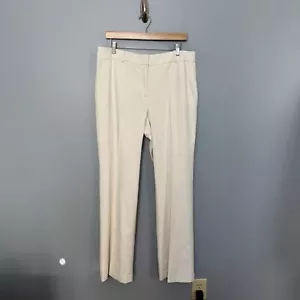 ANN TAYLOR ivory wide leg kate trousers size 12 Pants Career Winter White - Picture 1 of 5