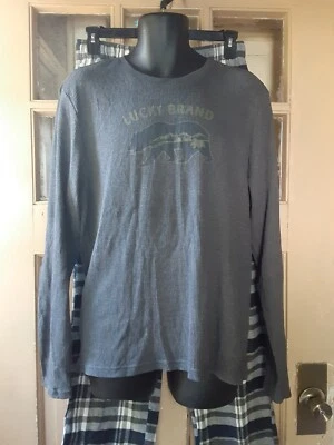 Lucky Brand Men's Long  Sleeve Pajamas Size Medium   NEW WITH TAGS - Image 1 of 4