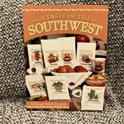 A Taste of the Southwest Kitchen Towels CROSS STITCHING Craft Book # 1261 - Image 1 of 4