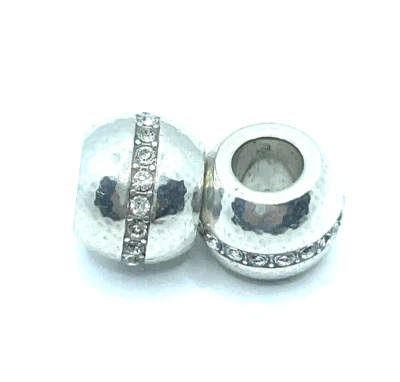 Brighton Glimmer Fila de Cristales Martillado Plata Espaciador Cuentas-Lote de 2 Foto 1 de 4