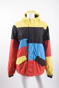 Billabong Boys Winter Jacket Coat Size 16 Red Yellow Black Blue Hooded - Picture 1 of 6
