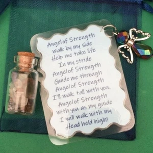 Angel Of Strength Pocket/ Handbag Keepsake (Handmade With Message) - Picture 1 of 4