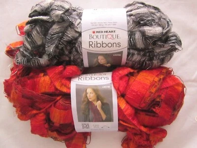 Red Heart Boutique Ribbons Ruffle Yarn-3.5 oz. ~ YOU CHOOSE THE COLOR - Image 1 of 4
