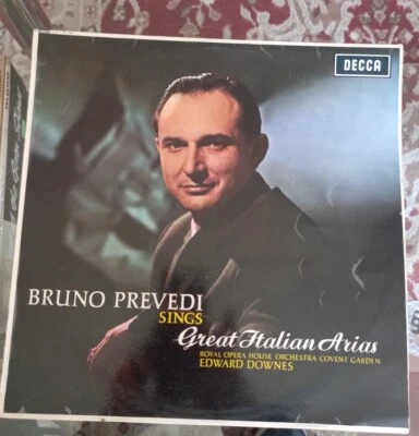 Bruno Prevedi Sings Great Italian Arias Edward Downes Decca Records with insert  - Image 1 of 4