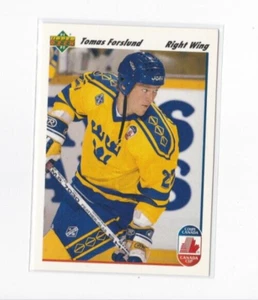 TOMAS FORSLUND 1991-92 UPPER DECK HOCKEY TEAM SWEDEN CANADA CUP CARD-SHIPS FREE - Picture 1 of 24