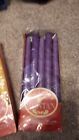 Purple candles approx  9" tall NEW  pack of 10 free postage 