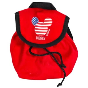 Disney Mini Backpack Fits 18" Doll Clothes Red Bag Mickey Mouse Patriotic USA - Picture 1 of 10