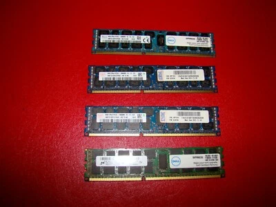 32GB (4x8GB) DDR3 PC3-10600R ECC Reg Server Memory RAM Dell PowerEdge T610 - Image 1 of 4