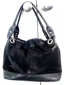 Jones Bootmaker schwarze Pony-Haartasche mit doppeltem Griff Schultertasche - Bild 1 von 19