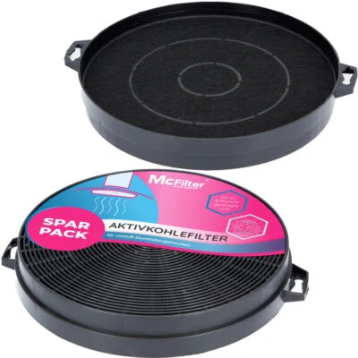 MCFILTER 2 Aktivkohlefilter Filter Esse Dunstabzugshaube rund Ø210mm Active Carbon Filter
