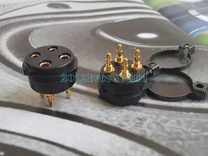 2x CMC baquelita 4 pines enchufe de tubo dorado 300B 2A3 274A 811 300A VT52 300A 801  - Imagen 1 de 5