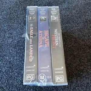War Screen Classics VHS  The Eagle Has Landed, Escape to Athena, All Quiet on.. - Picture 1 of 5