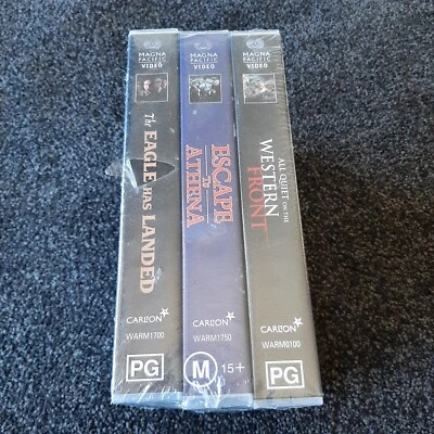 War Screen Classics VHS  The Eagle Has Landed, Escape to Athena, All Quiet on.. - Image 1 of 4