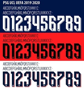 Name&Number Set für Paris Saint-Germain Champions League 2019/2020 Heim/Auswärts - Bild 1 von 2