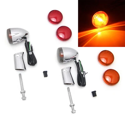 For Harley Davidson Sportster Chrome Rear Turn Signal Light bracket XL883 92-up - Image 1 of 4