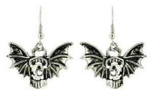 Ohrring Fliegender Totenkopf Ohrhänger Totenkopf Flügel Ohranhänger flying skull - Bild 1 von 1