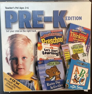 Teacher’s Pet Ages 3-6 PRE-K Edition 6-CD Set Windows PC The Learning Company - Image 1 of 3