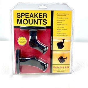 Sanus Speaker Mounts Black Two Pack Tilt Swivel Wall/Ceiling Up To 8lbs WMS3b - Picture 1 of 7