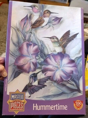 Masterpieces "Hummertime" Hummingbirds 550-Piece Jigsaw Puzzle Pre-Owned - Image 1 of 3