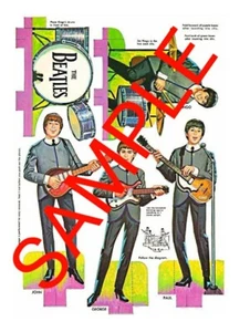 THE BEATLES Muñeca de Papel HOJA 4 Muñecas de Papel, REPRODUCCIÓN BEATLES MUÑECAS DE PAPEL - Imagen 1 de 1