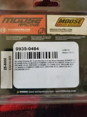 MOOSE RACING para 03 Kawasaki KLX400R kit de retenção de roda dentada 10 pk lavadora/encaixe - Imagem 1 de 3