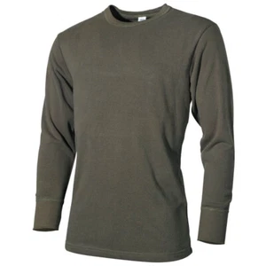 MAGLIA INTIMA TERMICA MILITARE TEDESCA BY MFH IN CALDO COTONE DI COLORE VERDE - Imagen 1 de 2