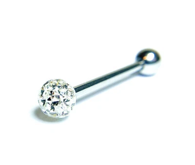 Эпоксидное Покрытие Ferido Gem Ball Tongue Tounge Ring - Драгоценные Камни НЕ МОГУТ выпасть! - Изображение 1 из 3