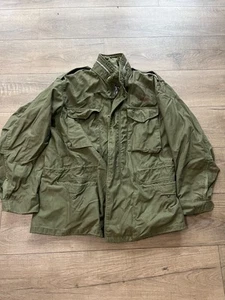 VTG Alpha M-65 US Army 60s Vietnam Field Jacket Stenciled Protective LGE L - Picture 1 of 9