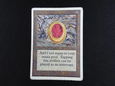 Mox Ruby HP/POOR [Unlimited Edition] No Ink No Creases Mtg Magic Free Tracking! - Image 1 of 4