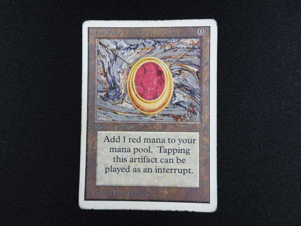 Mox Ruby HP/POOR [Unlimited Edition] No Ink No Creases Mtg Magic Free Tracking! - Image 1 of 4