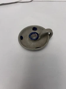 VTG candle holder gray/blue Williamburg, VA pottery - Picture 1 of 5