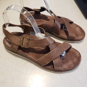 Chaco Women's Wayfarer Leather Sandal, Rust, Size 8 - Picture 1 of 7