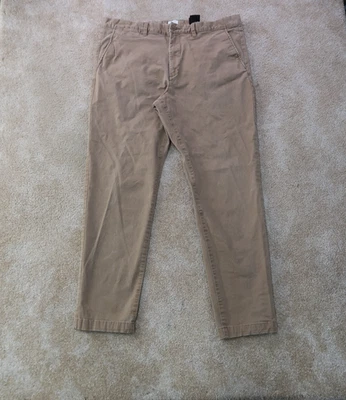H&M Tapered leg Chino Pants Men's 38x30 Beige flat Front Pants - Image 1 of 4