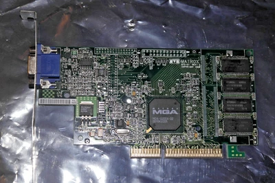 Matrox Milenium G200 8 MB  AGP video VGA graphics card working retro - Image 1 of 4