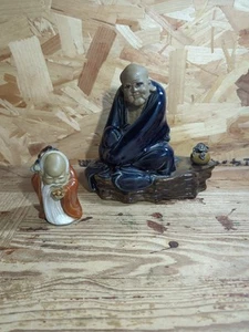 Vintage Chinese Buddha Figurines Statues Ornaments - Imagen 1 de 11