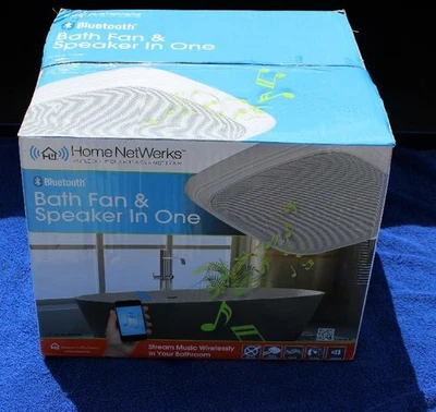 Bathroom Exhaust Fan, Bluetooth, Home NetWerks 713016BT Stereo Speakers, NEW - Image 1 of 4