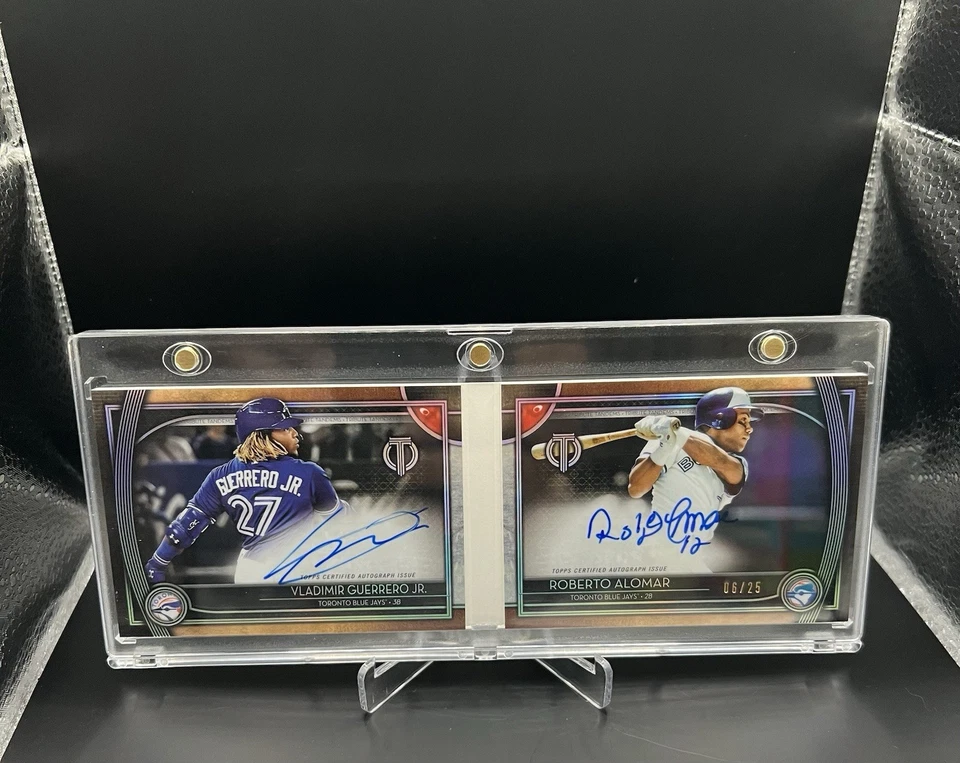 Folheto 2020 Topps Tribute Tandems Vladimir Guerrero Jr & Roberto Alomar /25 - Imagem 1 de 2