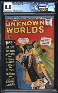 American Comics Group Unknown Worlds #6 3/61 Fantast CGC 8.0 Off-White to White - Imagen 1 de 2