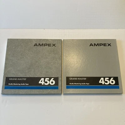 Lot Of (2) AMPEX 456 Grand Master~10.5" Metal 1/4 X 2500’ Tape Reel to Reel READ - Image 1 of 4