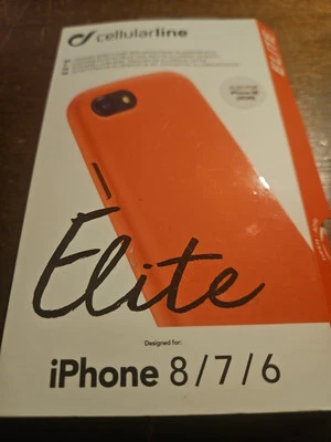Cellularline Elite Cover Protettiva per iPhone 8/7/6 In Arancione  - Immagine 1 di 2