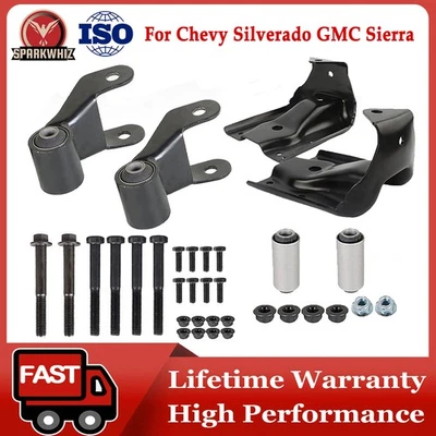 Rear Leaf Spring Hanger Bracket & Shackle Kit For 1999-2014 GMC Sierra 1500 - Image 1 of 4