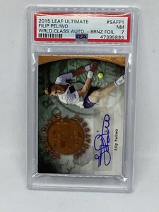2015 Leaf Ultimate World Class Bronze Auto Filip Peliwo PSA 7 - Bild 1 von 2