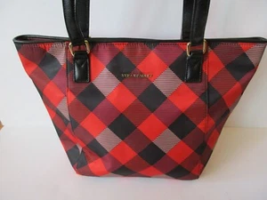 Vera Bradley Black Red Buffalo Check Tote Handbag Purse - Bild 1 von 7