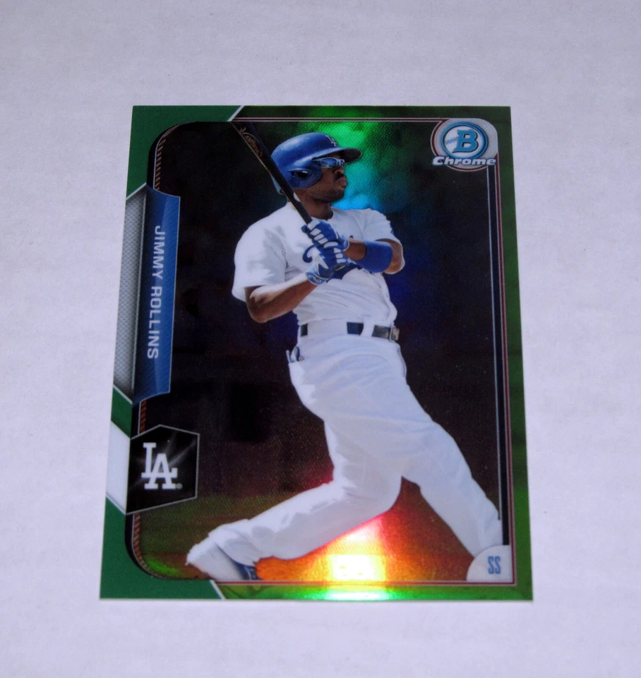2015 Bowman Chrome Green Refractor 34 Jimmy Rollins (#/99)  $.99 Shipping! - Image 1 of 1