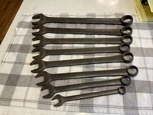 Snap On Industrial Wrench Set of 8 Wrenches. 5/8- 1 1/4 Open/12point Box Combo.