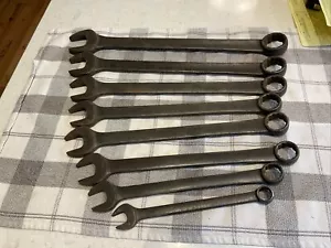 Snap On Industrial Wrench Set of 8 Wrenches. 5/8- 1 1/4 Open/12point Box Combo. - Picture 1 of 8