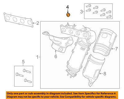 CHRYSLER OEM 07-22 200 Colector de escape-Tuerca colector de escape 1022510003 Foto 1 de 2
