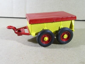 705U Vintage Solido Francia Rimorchio 2 Assi + Telo Ridipinta Gialla Rosso 1:48 - Foto 1 di 8