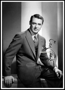Cary Grant, Autographed, Cotton Canvas Image. Limited Edition (CG-4)  - Picture 1 of 1